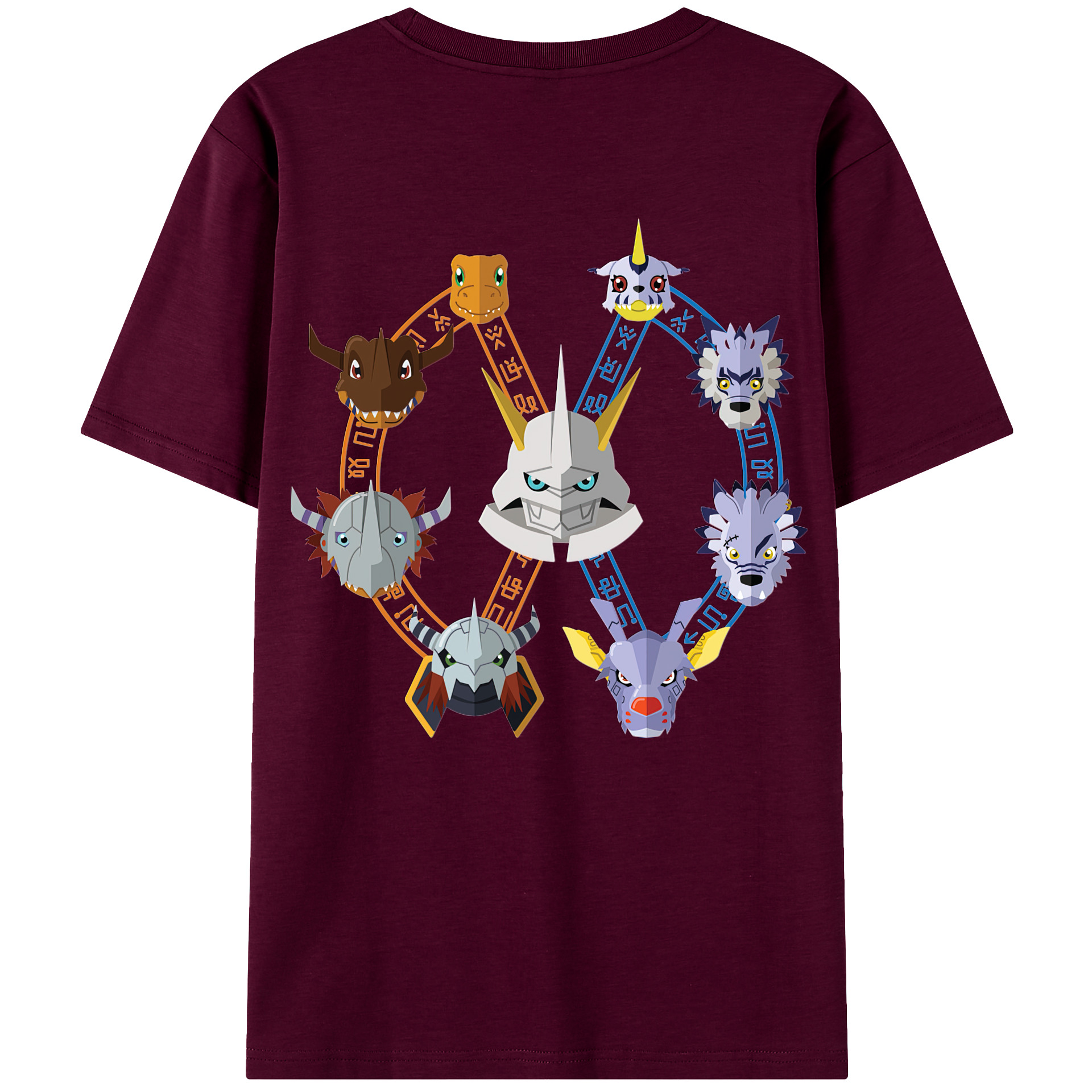 （画像用） Digimon デジタルモンスター/デジモン レディース半袖Tシャツ(バックプリント)